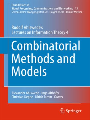 cover image of Combinatorial Methods and Models